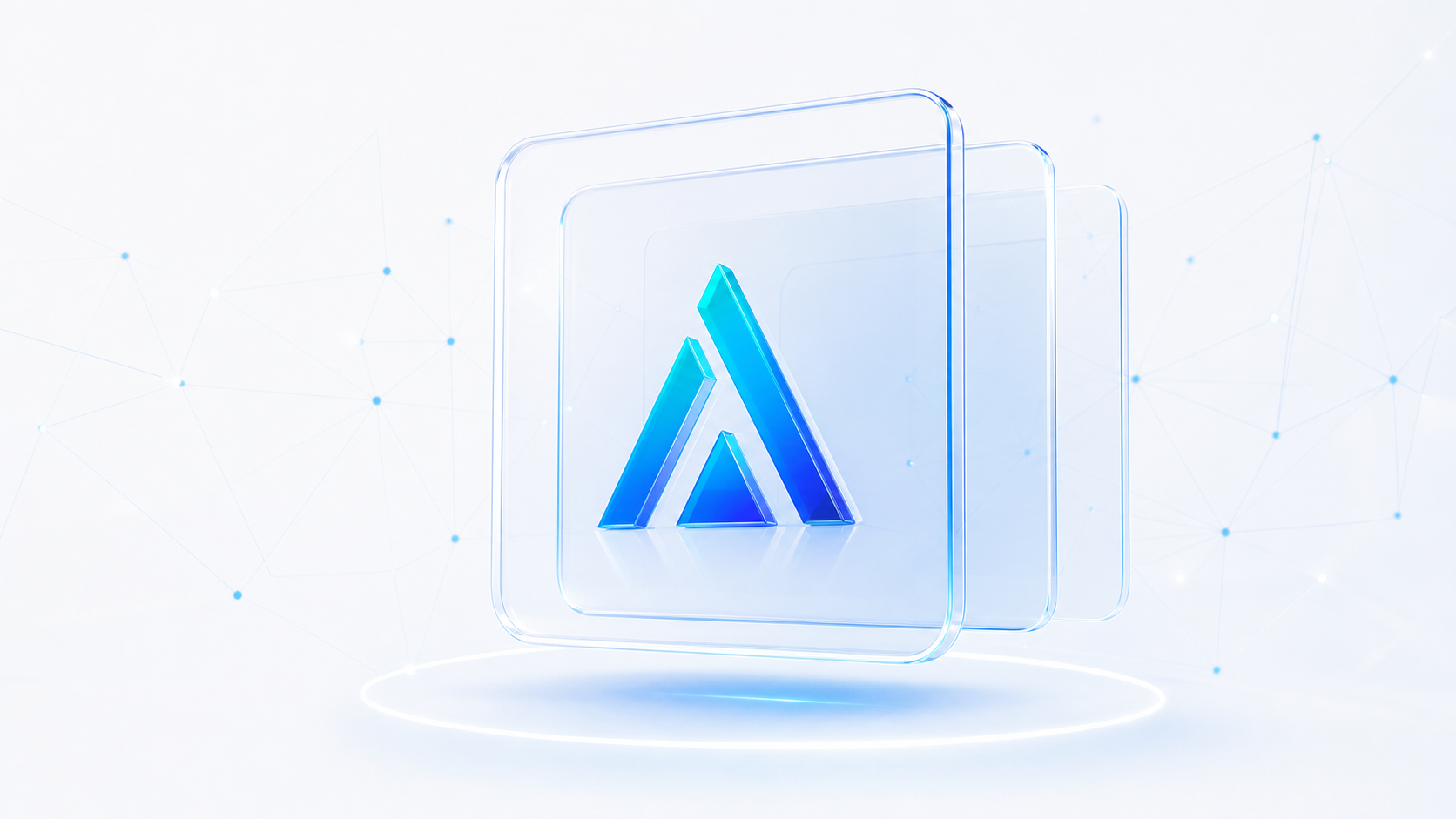 Глянцевый знак AINWEB на светлом фоне